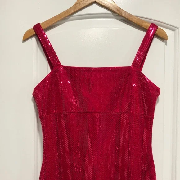 Like new! - ST. JOHN COUTURE Pink Sequined Evening Gown Maxi Dress - Picture 6 of 16